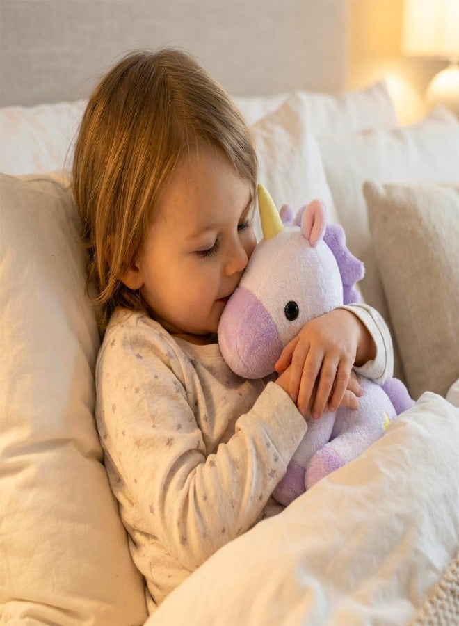 WEIGEDU Adorable Small Star Unicorn Stuffed Animals Plush Toys for Kids Girls Toddler Babies Birthday Bedtime Gift, 9.8 inches Purple and White - Image 2