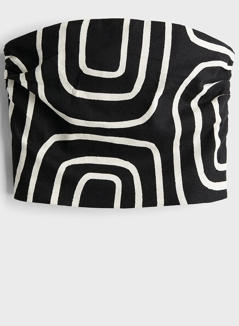 H&M Printed Bandeau Top