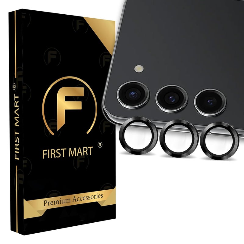 FIRST MART Camera Lens Protector for Samsung Galaxy S23 Plus (6.6 Inches) Tough HD Individual Aluminum Alloy Lens Rings Cover, Scratch Resistant, Thin Lens Protection| Black, 1 Pack - Image 1