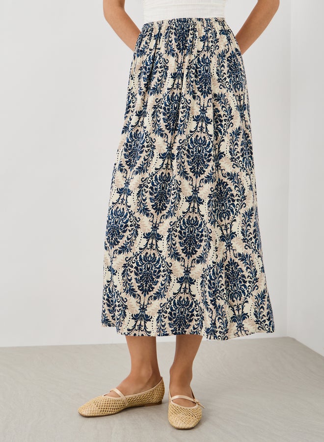 Take Two Take Two All-Over Print A-Line Midi Skirt  - Image 2