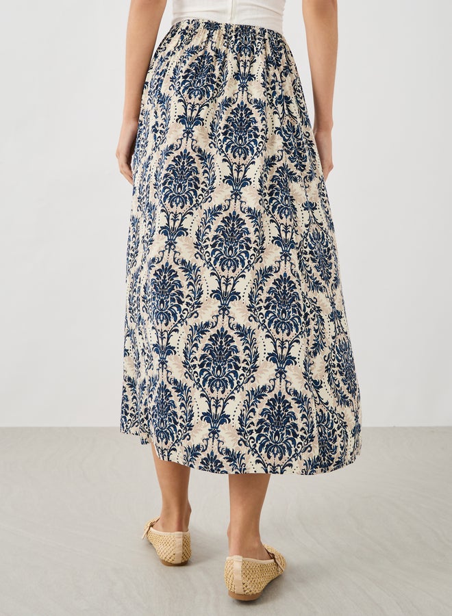 Take Two Take Two All-Over Print A-Line Midi Skirt  - Image 4