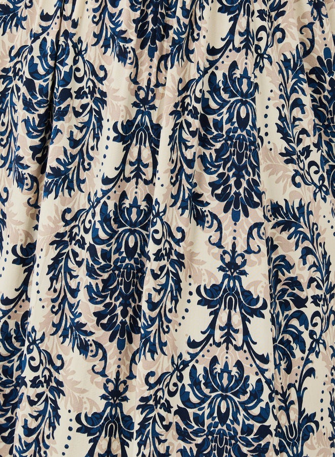 Take Two Take Two All-Over Print A-Line Midi Skirt  - Image 3