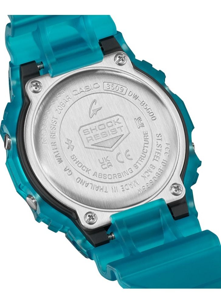 Casio Men Watch G-Shock Smartphone Link Digital Black Dial Translucent Case Resin Band DW-B5600G-2 - Image 3