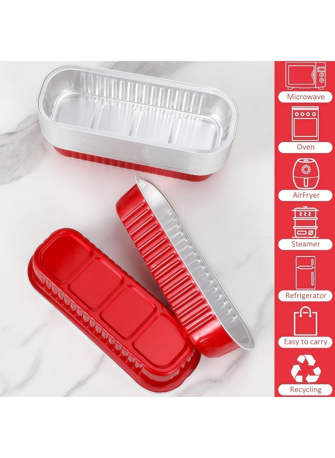 100 Pack Mini Loaf Pans with Lids and Spoons Sealing Sticker, 6.8oz Mini Cake Pans for Baking, Disposable Aluminum Foil Loaf Pans, Loaf Baking Pans, Small Cake Containers With Lids - Image 4