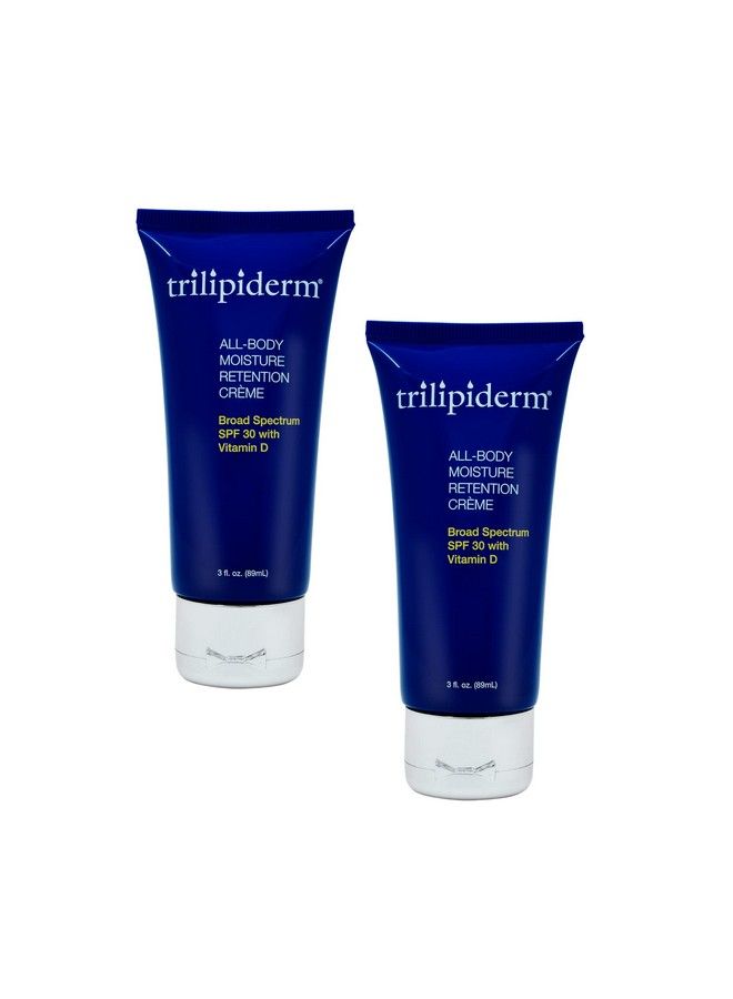 Trilipiderm Allbody Moisture Retention Crème Broad Spectrum Spf 30 With Vitamin D 2Pack Of Travelsize 3 Ounce Tubes Plantbased Allday Hydration Sunscreen For Body And Face - Image 2