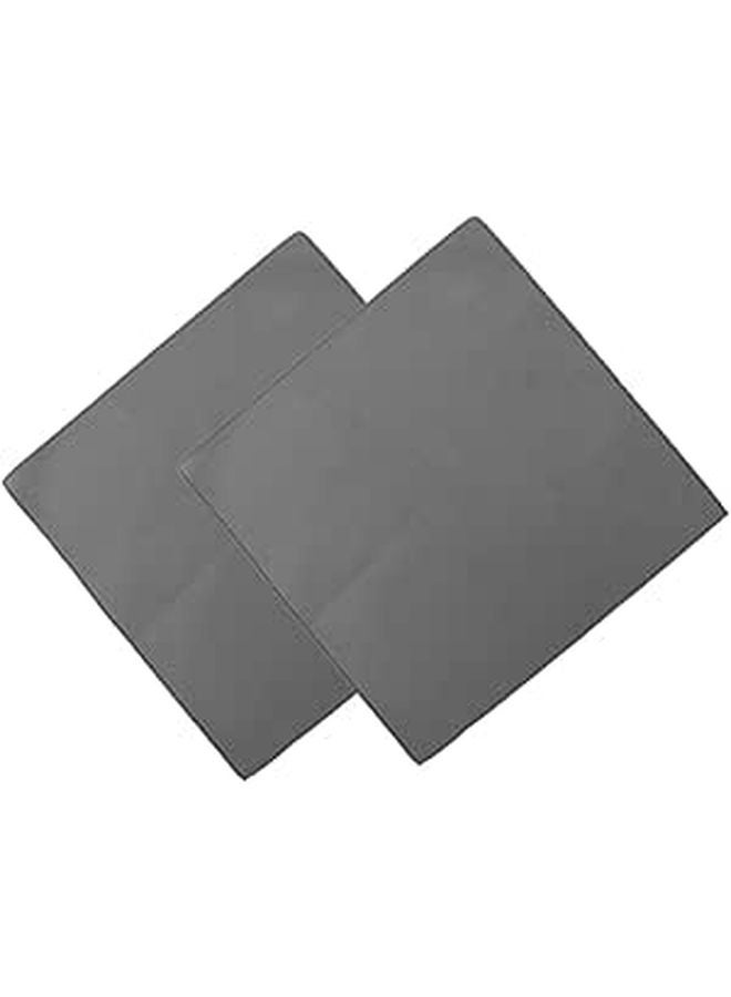 مناشف غسيل السيارات من الألياف الدقيقة مزدوجة الجوانب مقاس 30x30 سم رمادية اللون قابلة للامتصاص ومناشف تجفيف - Image 1