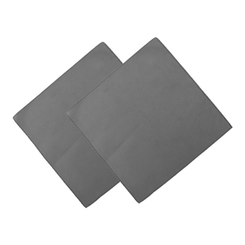مناشف غسيل السيارات من الألياف الدقيقة مزدوجة الجوانب مقاس 30x30 سم رمادية اللون قابلة للامتصاص ومناشف تجفيف - Image 2
