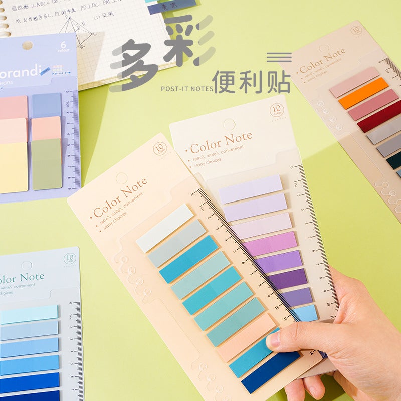 Morandi 60-Color Index Tabs Self-Adhesive Vintage Small Self-Adhesive Stickers Transparent Ultra-Thin Sticky Notes Vintage Style - Image 3
