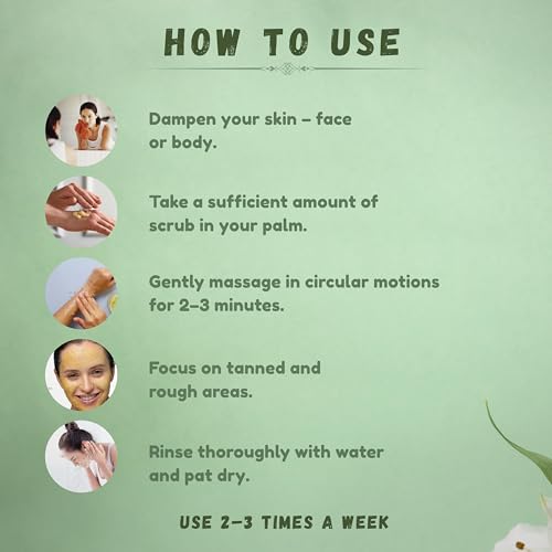 Ayumcure Ubtan Face & Body Tan Removal Scrub for Men & Women | 100gm | With Walnut Shell, Rice Milk, Pink Lemon, Shea & Coconut Butter | Exfoliates, Brightens & Hydrates | Reduces Tan & Dark Spot - Image 5