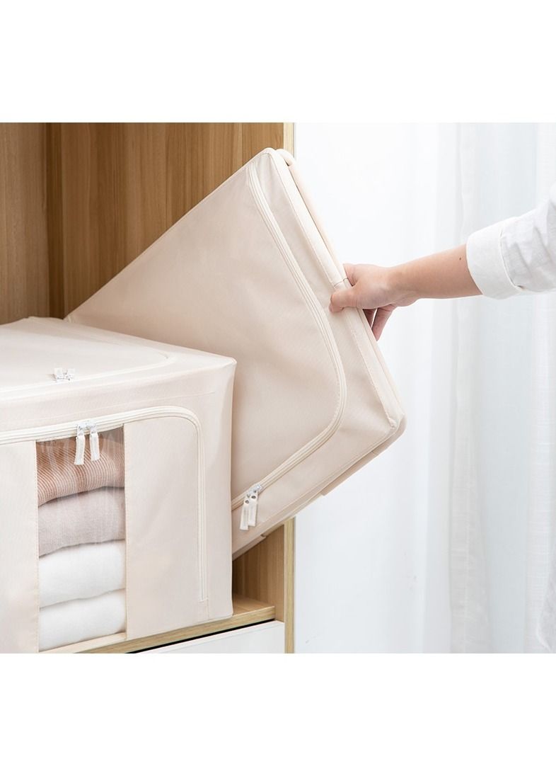 منزل منظم أكياس تخزين صناديق تخزين الملابس منظم خزانة قابلة للطي أوعية تخزين بمقابض متينة قماش سميك للملابس بطانية لحاف ملاءات السرير وسائد وألعاب - Image 5