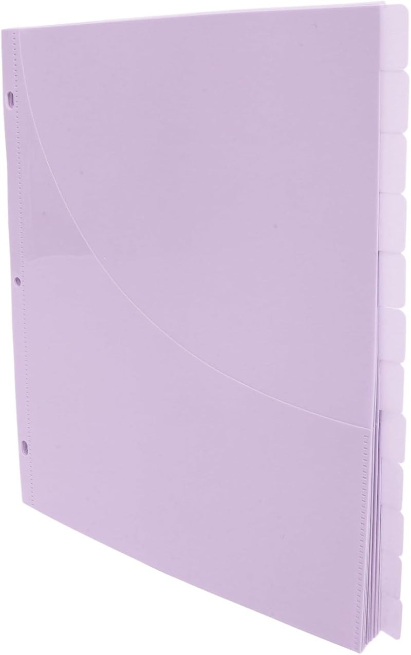 Gadpiparty 12pcs Plastic Binder Pockets 3-Hole Punched File Organizers Replaceable Budget Pocket Folders for Office and School Supplies - Image 1