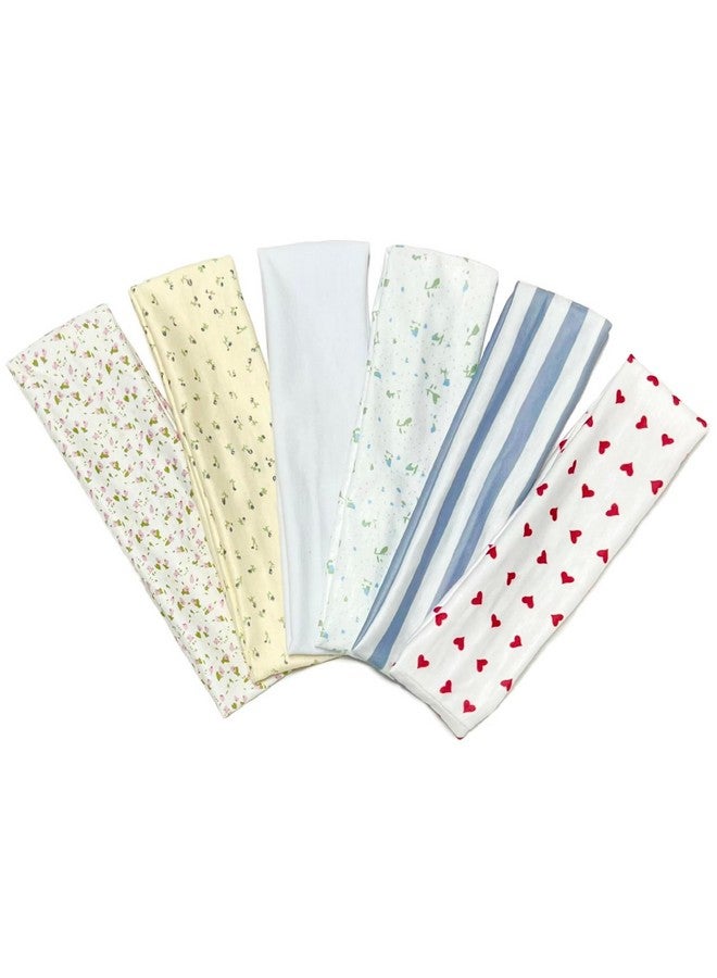 TERSE Fashion Headbands For Women Short Hair Non Slip Elastic Floral Hairbands Soft Fabric Hair Bands For Women'S Hair 2 Inches Thick Stripe Head Band For Girls Valentine'S Day Heart Headbands - Image 1
