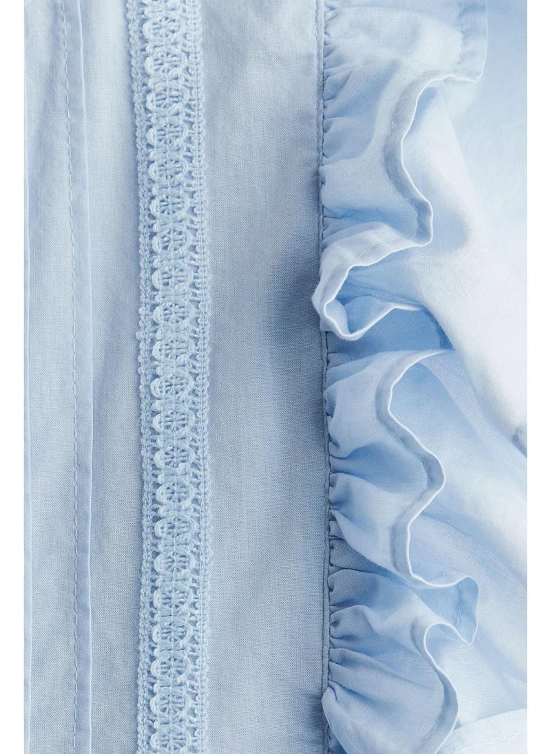 اتش اند ام Flounce-trimmed cotton dress