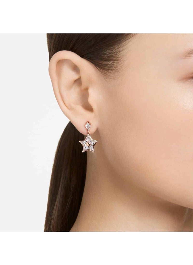 SWAROVSKI - Swarovski Stella drop earrings
Kite cut, Star, White, Rose gold-tone plated - Image 1