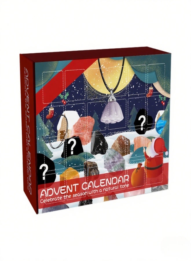 Dowmoo Christmas 24-grid Mineral Pendants Surprise Gift Mystery Box Gadget Pack - Image 1