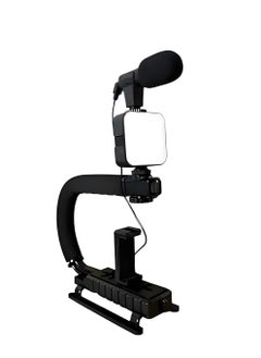 Generic Plokama PK-777 Professional Photography Kit with HD Microphone, 7W LED Flash, and Tripod for Phones and Cameras - Black  - Image 2
