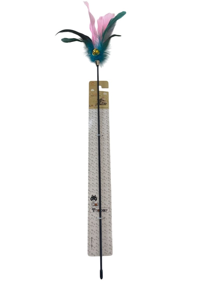 لعبة تفاعلية للقطط على شكل ريشة سوداء ملونة