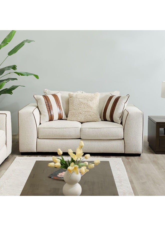 Comfynest Comfynest Trix 2Seater Fabric Sofa With 2Year Warranty 185X95X97Cm Beige - Image 1