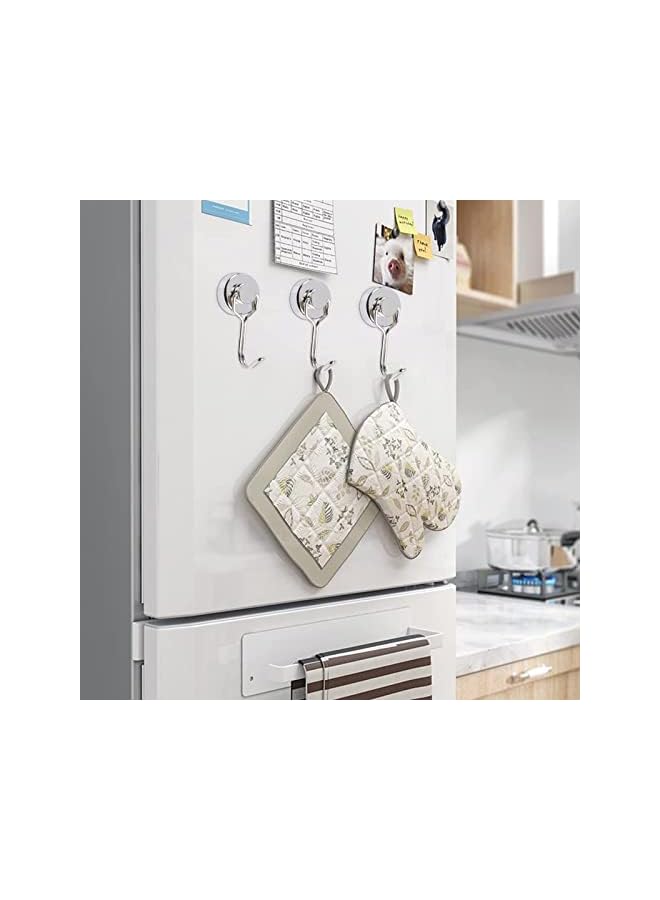 promass 10PCS Super Strong Magnetic Hook, 20 mm Metal Hooks, Neodymium Magnet hooks, 15 kg Rotatable Magnetic Hooks, Magnet Hooks for Kitchen Lockers, Bedroom, Office, Refrigerator Magnet - Image 5