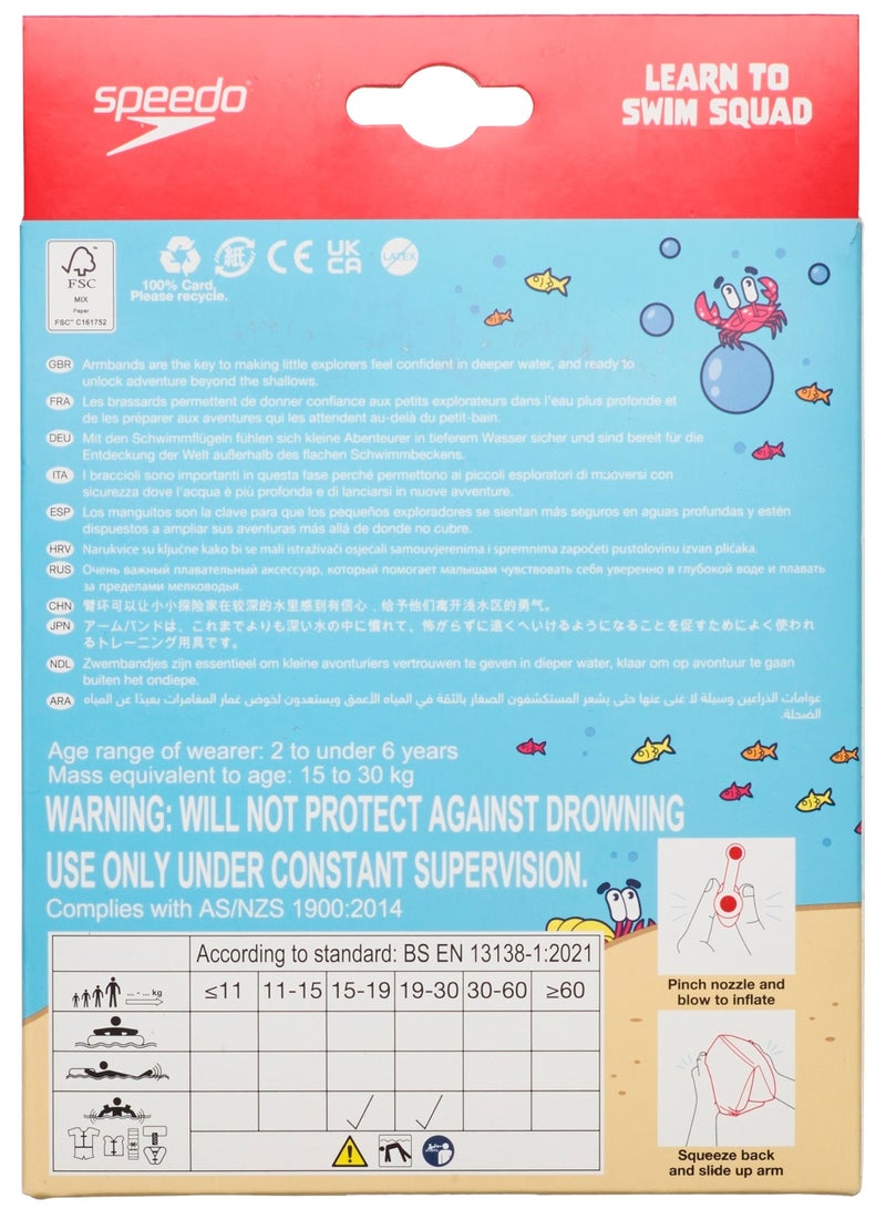 speedo Armbands Blue/Green 2 To 6 Years 30 Kg Max - Image 2