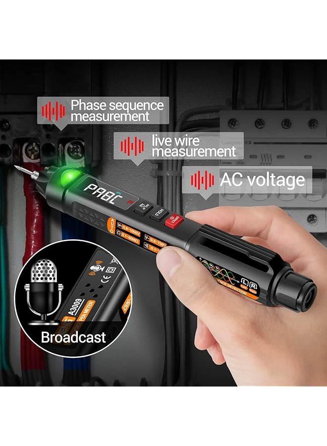 SYOSI Multimeter Ac/Dc Voltage Tester, 6000 Counts Pen Type Professional Current Meter, Non-Contact Electricians Voltmeter Tester For Ac/Dc Voltage, Live Wire, Resistance, Continuity And Diode Tests - Image 4