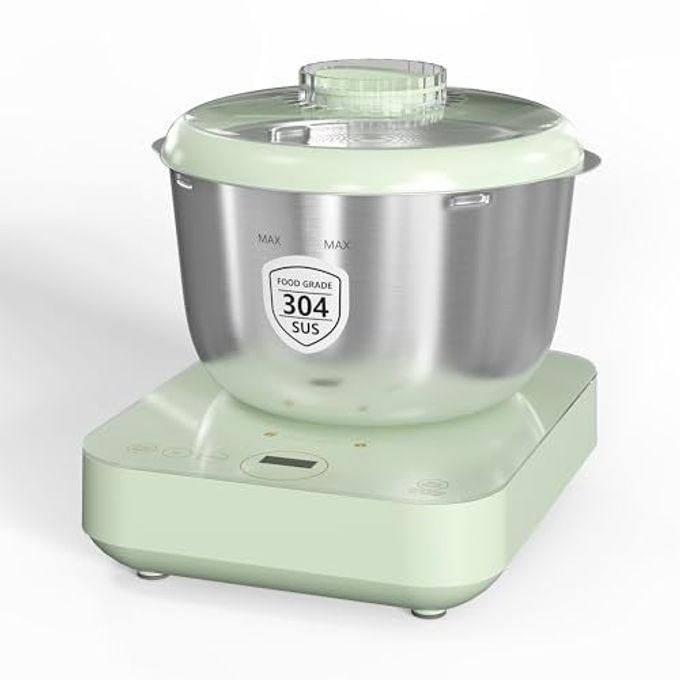 ELECTRIC DOUGH MAKER WITH FERMENT WEIGHING FUNCTION 52QT DOUGH MIXER WITH 304 STAINLESS STEEL BOWL FLOUR KNEADING MACHINE FOR PIZZA BREAD MAKER MICROCOMPUTER TIMING FACEUP TOUCH PANEL