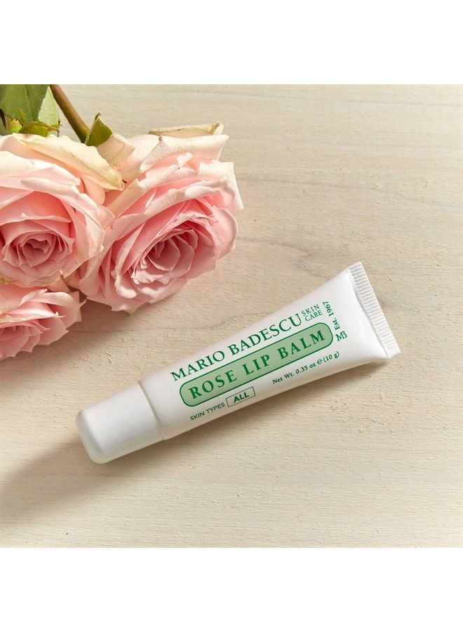 MARIO BADESCU بلسم شفاه مرطب بالورد للشفاه الجافة والمتشققة، مع زيت جوز الهند وزبدة الشيا، مرطب فائق التغذية للعناية بالشفاه للحصول على شفاه ناعمة وسلسة ومرنة، 0.35 أونصة - Image 2