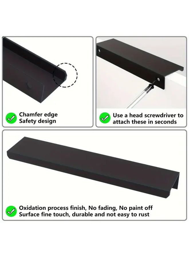 Matte Black Cabinet Handles 6 Pack 5 9 Inch Heavy Duty Drawer Pulls Minimalist Hardware - Image 4