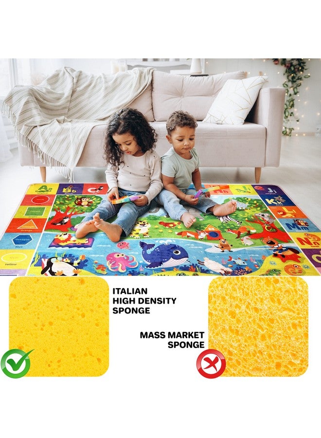 كوكا سجادة لعب أرضية للأطفال من QUOKKA - سجادة أبجدية فائقة النعومة بسطح مخملي للأطفال الصغار والرضع - سجادة مبطنة غير قابلة للانزلاق سميكة للغاية (0.8 سم) للزحف والمرح - سجادة هدايا قابلة للطي - Image 5