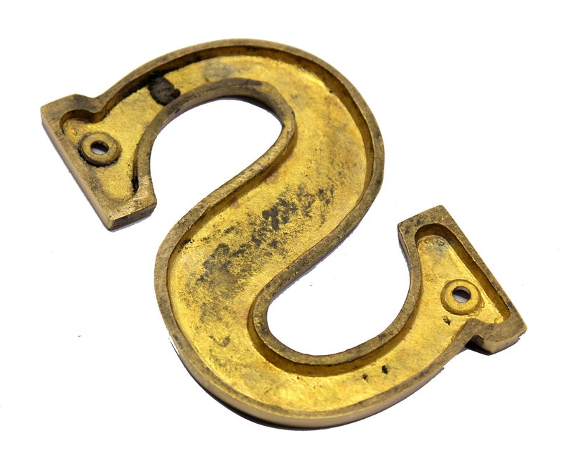 eSplanade Brass House Hotel Door Name Alphabets - Wall Door Plaque Alphabet Letter - Golden - 4" Inches ("S" Alphabet - 4") - Image 3