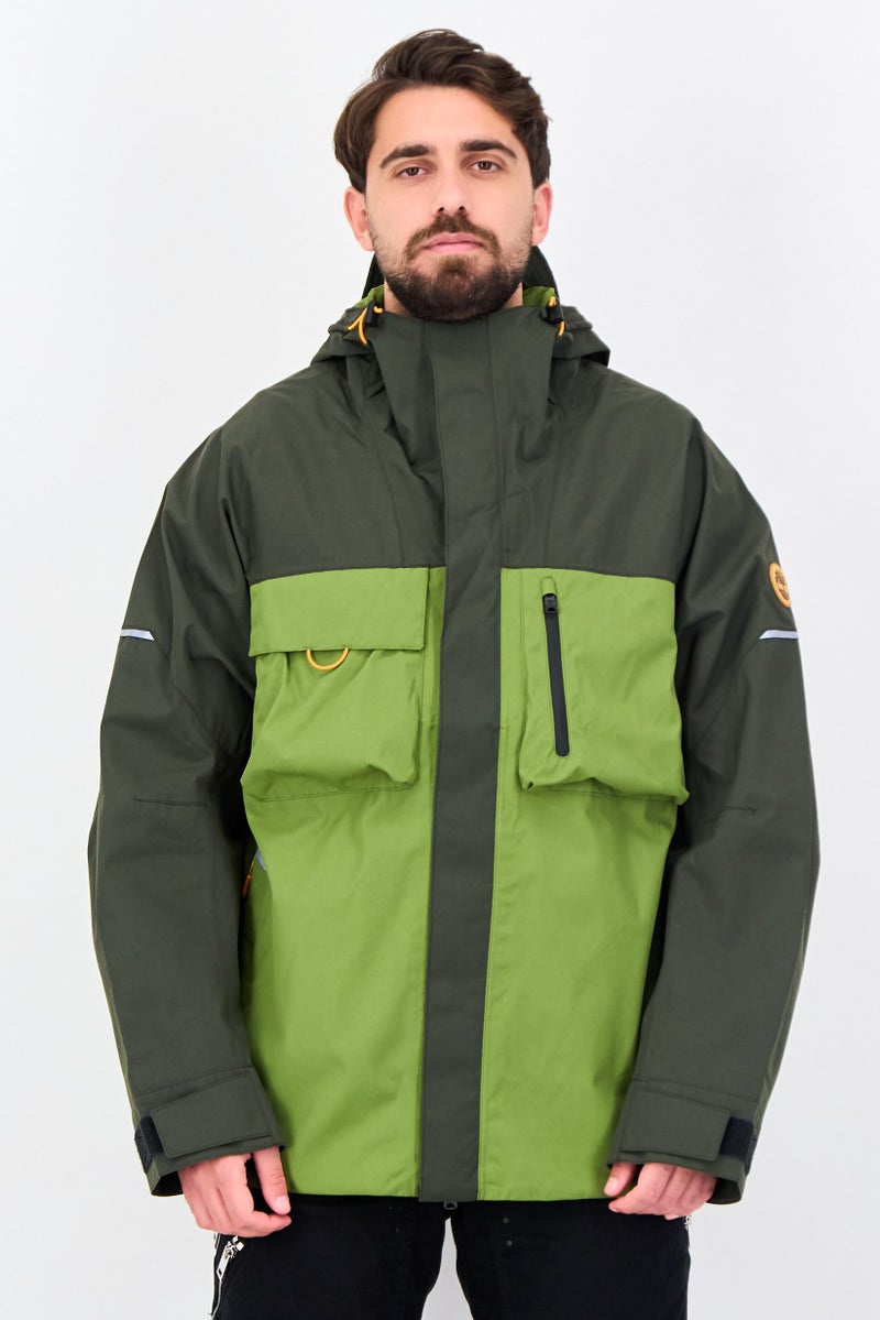 Timberland Men  Brand Logo Long Sleeve Hooded Jacket, Multicolor - Image 1