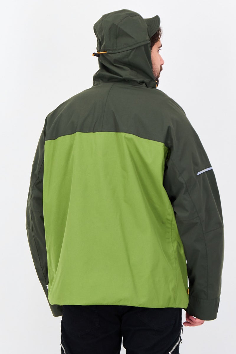 Timberland Men  Brand Logo Long Sleeve Hooded Jacket, Multicolor - Image 2