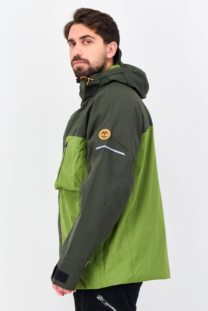 Timberland Men  Brand Logo Long Sleeve Hooded Jacket, Multicolor - Image 3