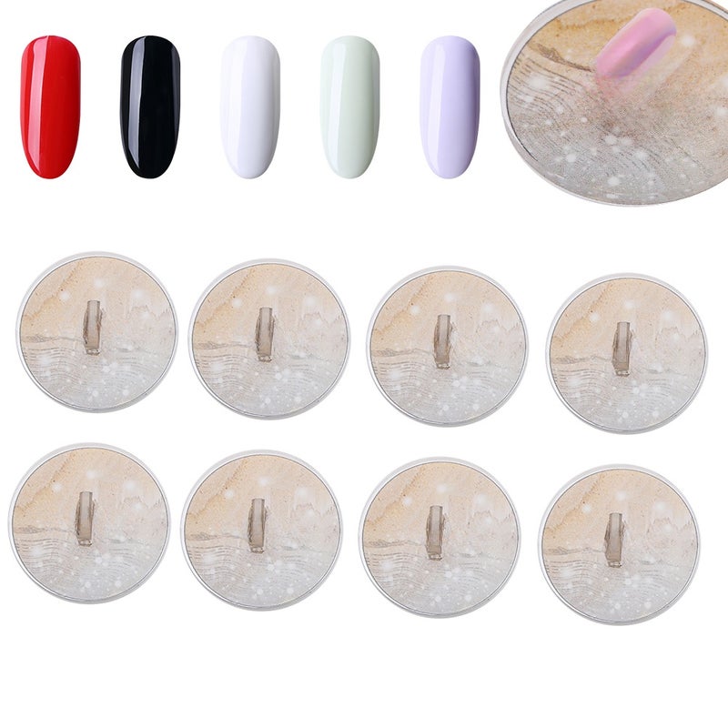8pcs Professional Nail Art Practice Display Stand Manicure Tips Holder Tool Acrylic - Image 1