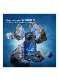 SYOSI Silicone Protective Case and Lens Guards for Insta360 X3, Anti-Scratch Body Silicone Cover and Waterproof Lens Protector  - Image 3