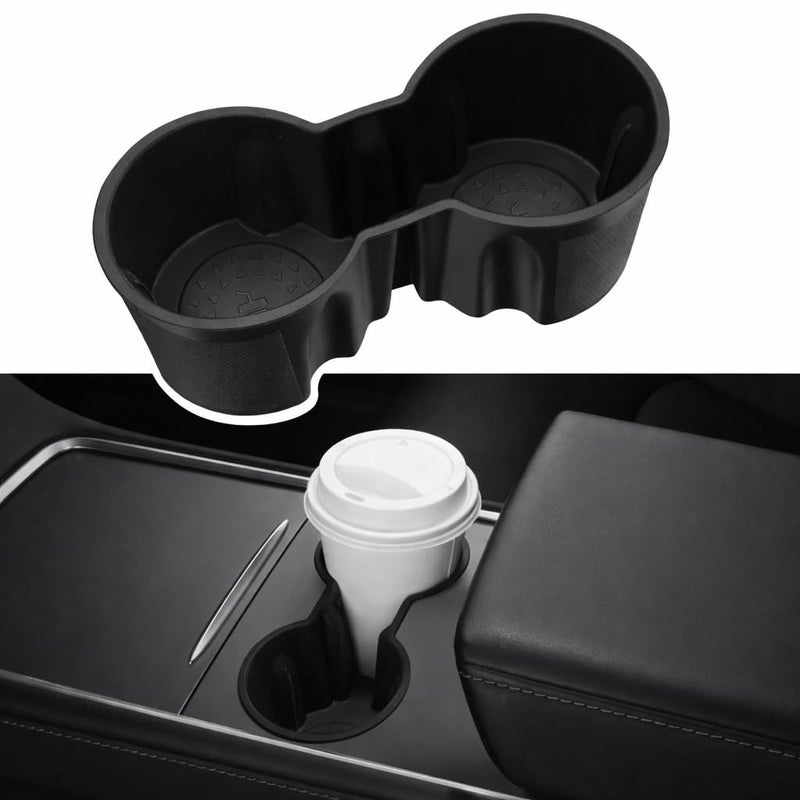 Motrobe 2023 2022 2021 Tesla Model Y Model 3 Center Console Cup Holder Insert ONLY FIT New Console - Image 1