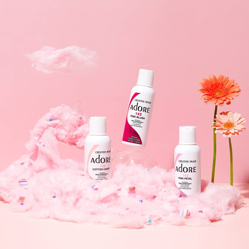 Adore Semi Permanent Hair Color - Vegan and Cruelty-Free Hair Dye - 4 Fl Oz - 190 Cotton Candy (Pack of 3) - Image 5