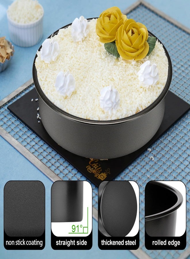 AWTBDP Round Cake Pans Set of 3 (6, 8, 10 Inch), Nonstick Circle Cake Pan with 90PCS Parchment Paper for Layer Cakes Deep-Dish Pizza Tart, Baking Pans Set for Christmas Birthday Thanksgiving, Dishwasher Safe - Image 5