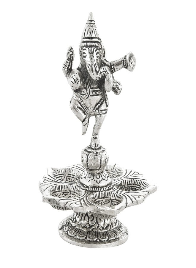 HOUZZPLUS Handicraft Ganesha Panchbatti Diya, Pancmukhi Diya Oil lamp for Home - Image 3