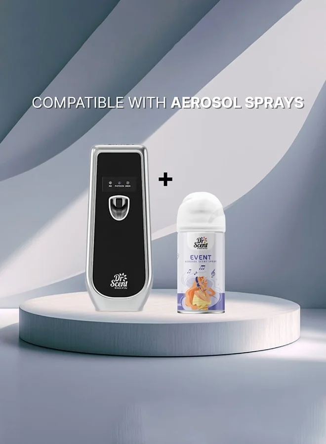 Dr Scent Dr Scent Breeze of Joy Air Freshener Combo  Kit | Best Automatic Air Freshener with LED Display Voltalia + 300ml Aerosol Refill | Enhanced Long-Lasting Fragrance for Homes & Offices (Event)