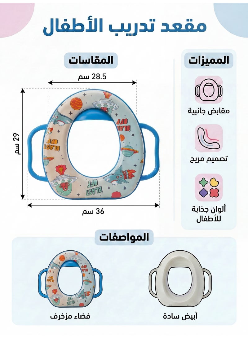 Premium Potty Training Seat for Toddlers with Handles & Splash Guard - Secure Baby Toilet Trainer Ring - Image 2