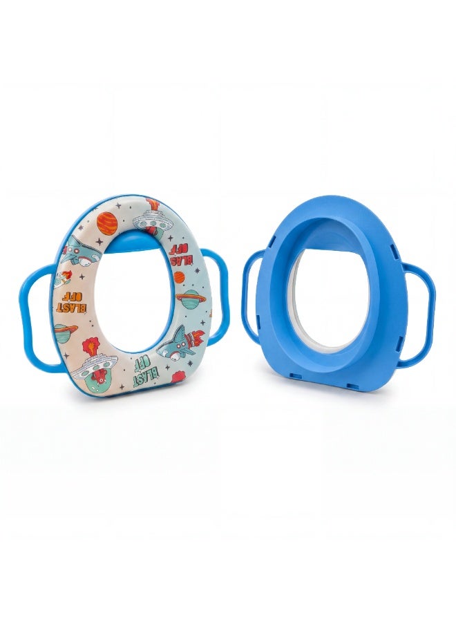 Premium Potty Training Seat for Toddlers with Handles & Splash Guard - Secure Baby Toilet Trainer Ring - Image 1