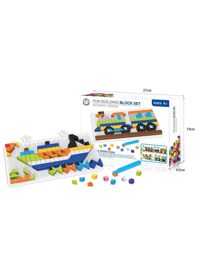 Vibgyor Vibes - Vibgyor Vibes 240 Pc DIY Transportation Building Blocks Jigsaw Puzzle - Image 1