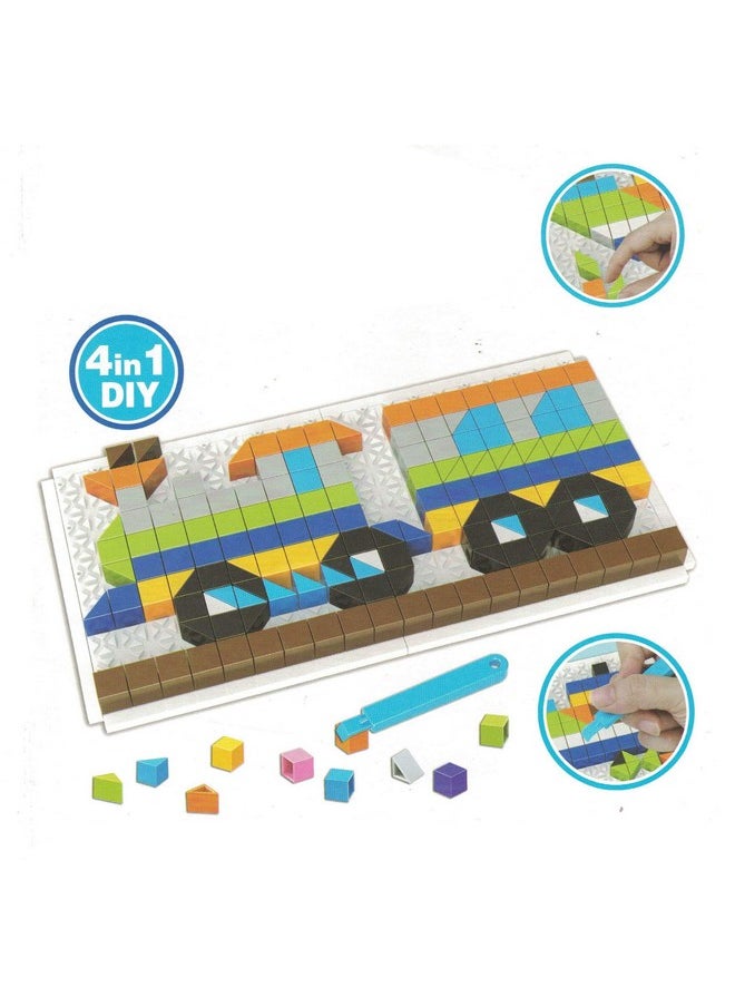 Vibgyor Vibes - Vibgyor Vibes 240 Pc DIY Transportation Building Blocks Jigsaw Puzzle - Image 1