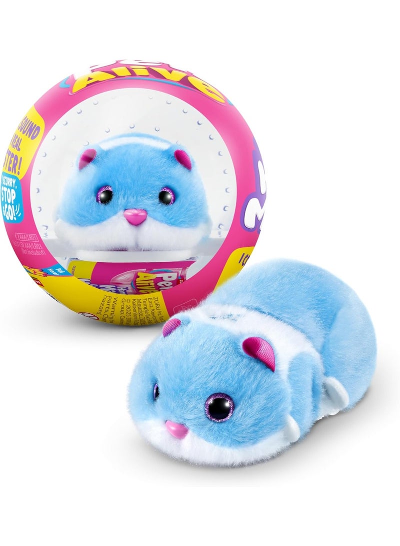Pets Alive Hamstermania Series 1 Interactive Running Hamster Toy in Ball – Blue Electronic Pet for Kids - Image 1