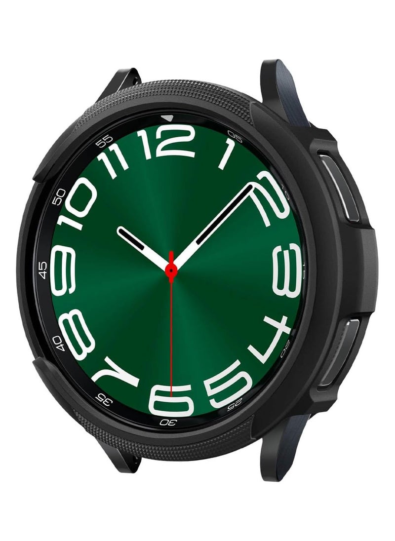 Spigen - ‎ Spigen Liquid Air Armor Case Designed for Samsung Galaxy Watch 6 Classic 47mm - 2023 Flexible Lightweight TPU Cover - Matte Black - Image 1