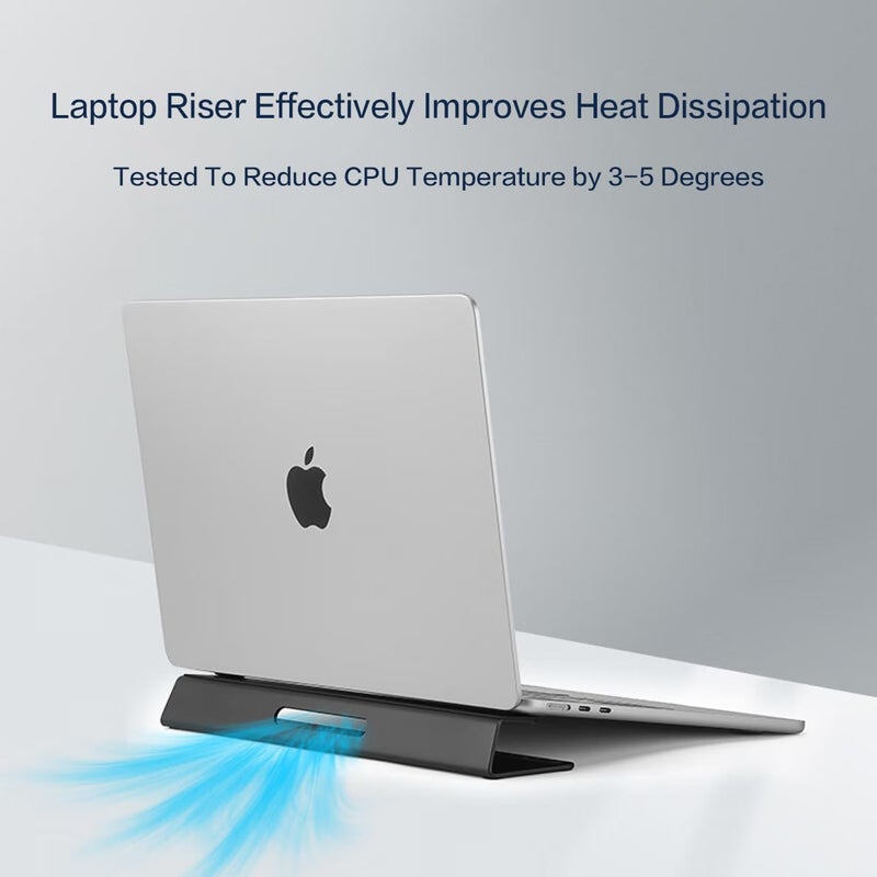 Psitek Portable Laptop Wedge Airflow Cooling Stand, Aluminium Laptops Feet Legs Improved Ergonomics, Stability, and Versatility - Compatible with MacBook and All Laptop, with Ruler - Image 3