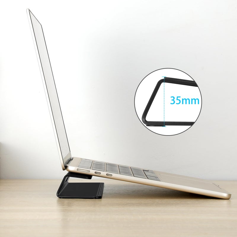Psitek Portable Laptop Wedge Airflow Cooling Stand, Aluminium Laptops Feet Legs Improved Ergonomics, Stability, and Versatility - Compatible with MacBook and All Laptop, with Ruler - Image 4