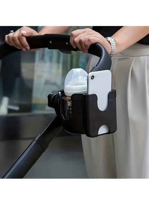 Universal Stroller Cup Holder: Heart-Shaped, Durable ABS Material, Suitable for Ages 0-8, Easy to Install