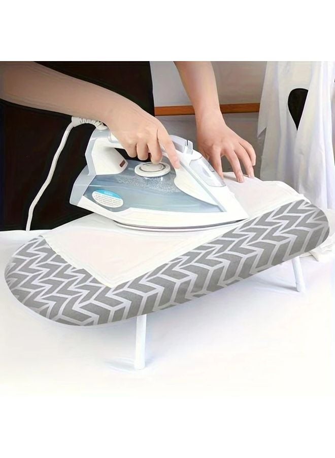 Grey Compact Folding Ironing Board Heavy Duty Space Saving For Small Apartment - Image 2
